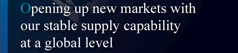 Opening up new markets with our stable supply capability at a global level